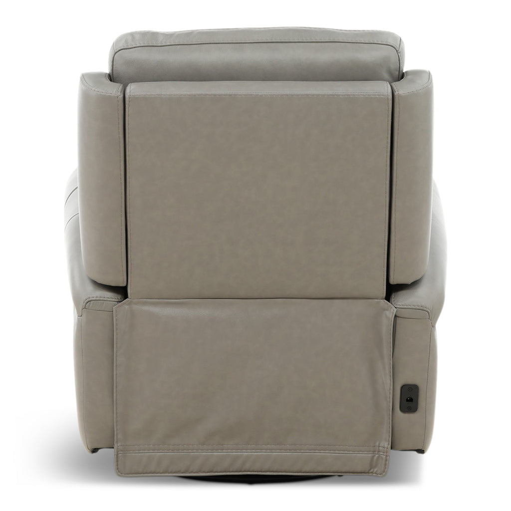 Fairview Leather Power Swivel Glider - Decor