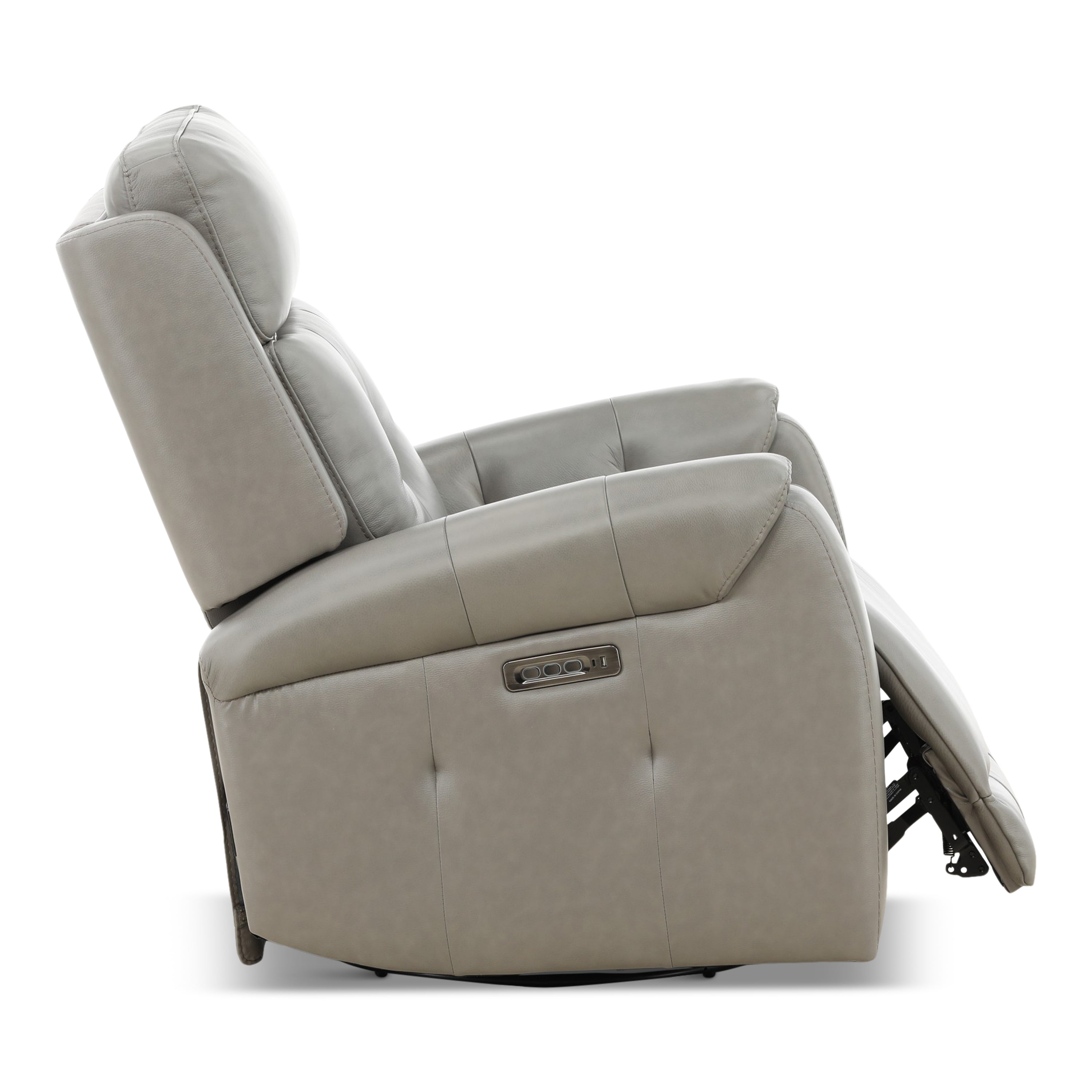 Fairview Leather Power Swivel Glider - Decor