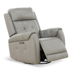 Fairview Leather Power Swivel Glider - Decor