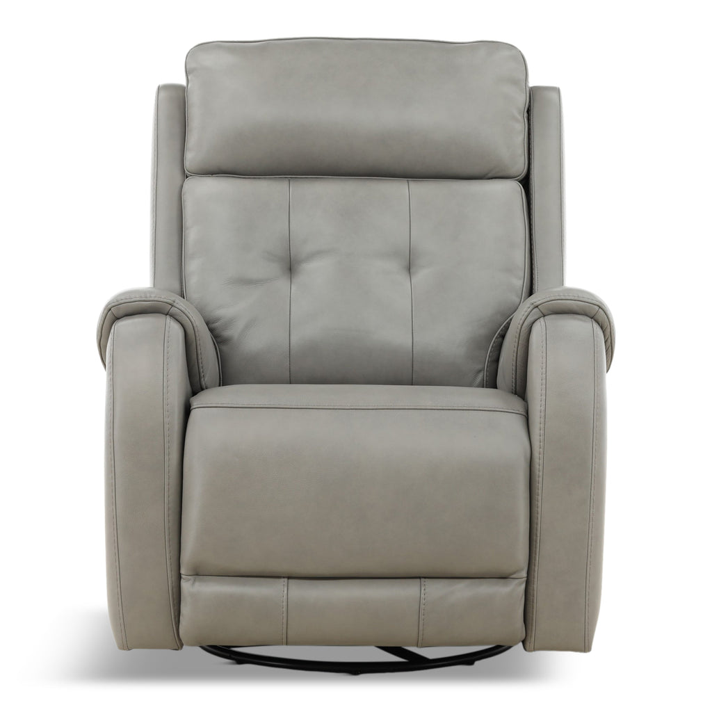 Fairview Leather Power Swivel Glider - Decor