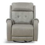 Fairview Leather Power Swivel Glider - Decor
