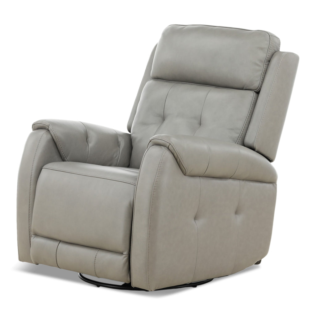 Fairview Leather Power Swivel Glider - Decor