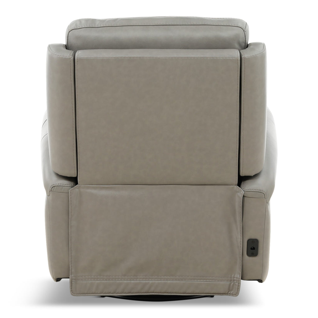 Fairview Leather Power Swivel Glider - Decor