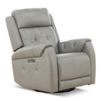 Fairview Leather Power Swivel Glider - Decor