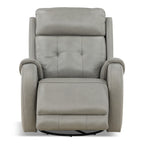 Fairview Leather Power Swivel Glider - Decor