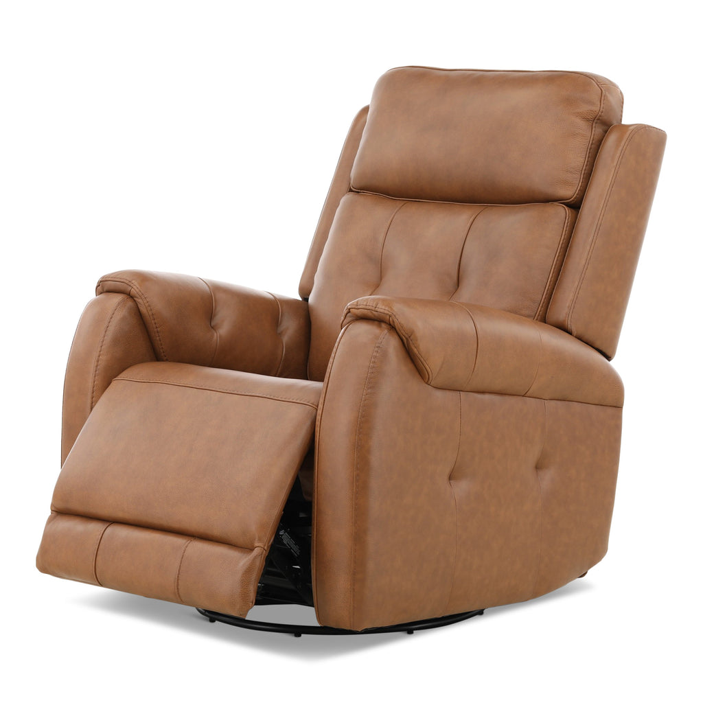 Fairview Leather Power Swivel Glider - Decor