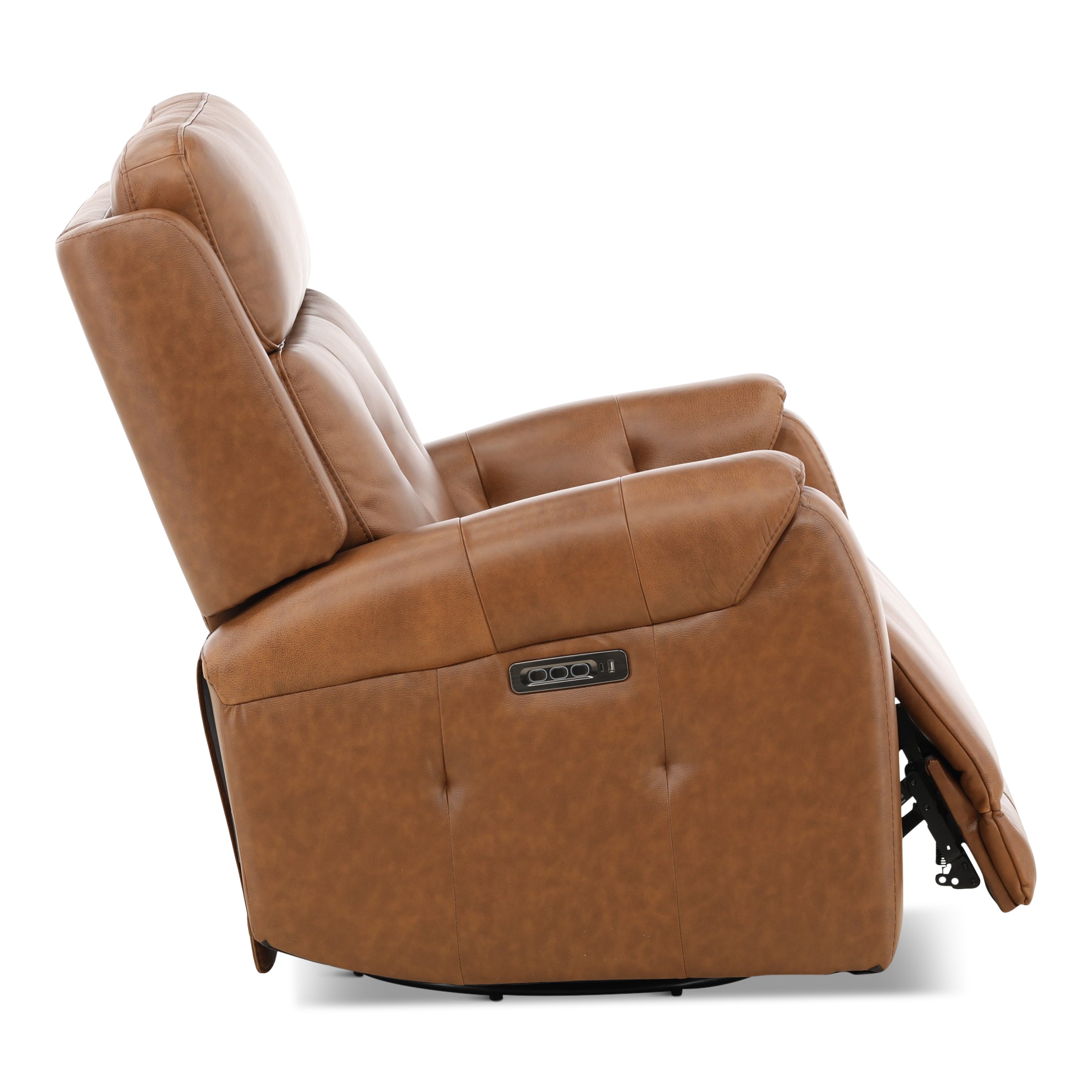 Fairview Leather Power Swivel Glider - Decor