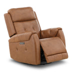 Fairview Leather Power Swivel Glider - Decor