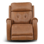 Fairview Leather Power Swivel Glider - Decor