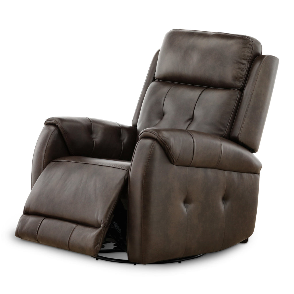 Fairview Leather Power Swivel Glider - Decor
