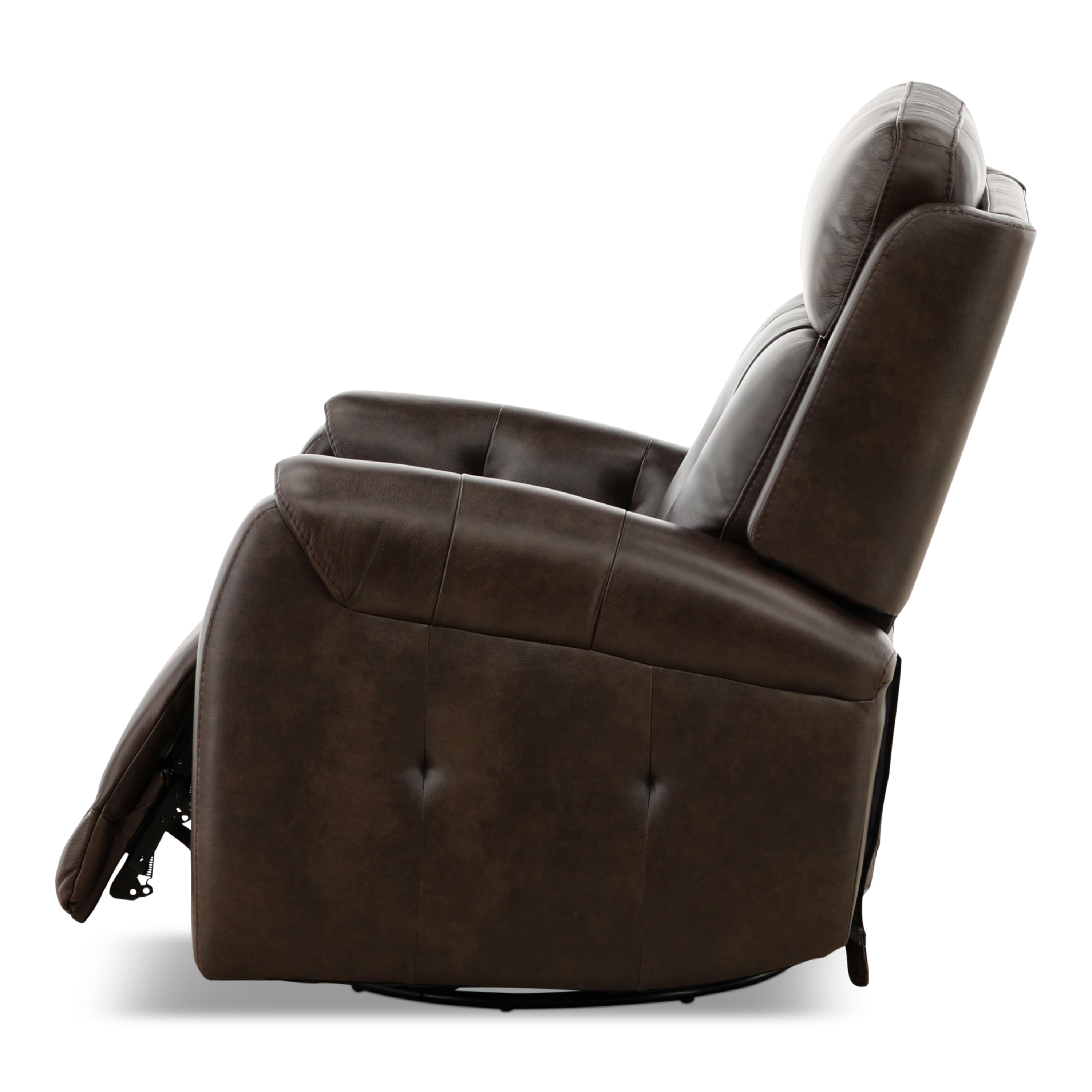 Fairview Leather Power Swivel Glider - Decor