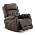 Fairview Leather Power Swivel Glider - Decor