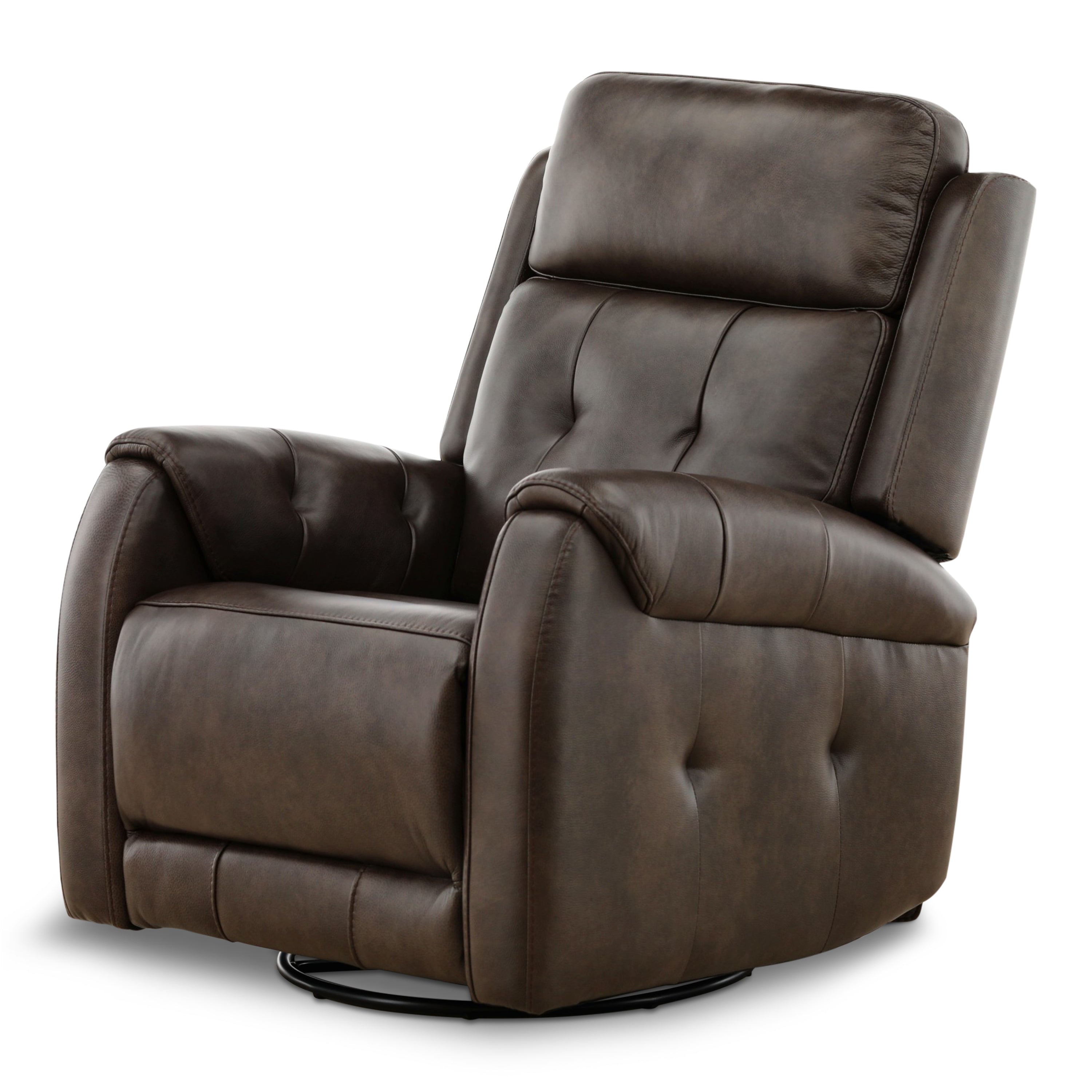 Fairview Leather Power Swivel Glider - Decor