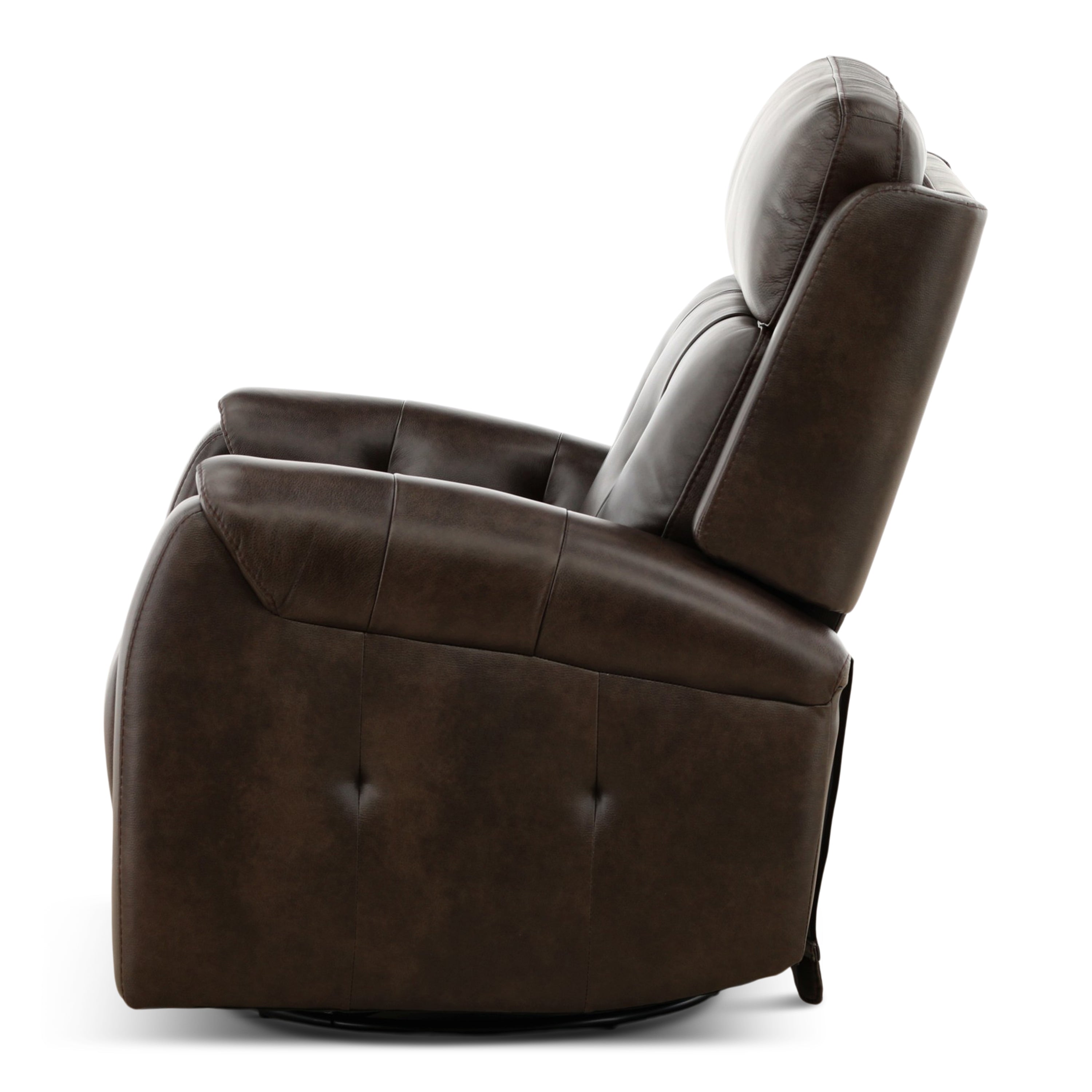 Fairview Leather Power Swivel Glider - Decor