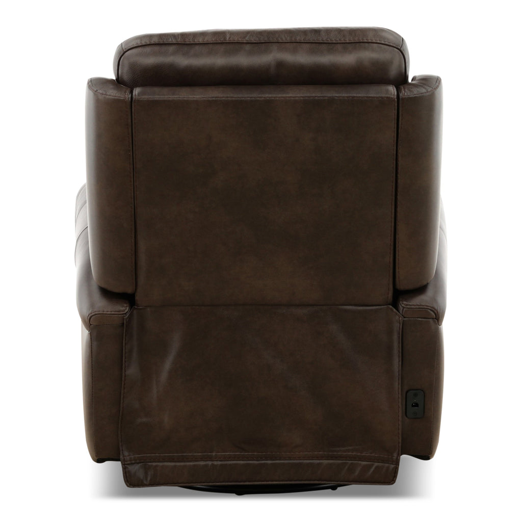 Fairview Leather Power Swivel Glider - Decor