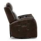 Fairview Leather Power Swivel Glider - Decor