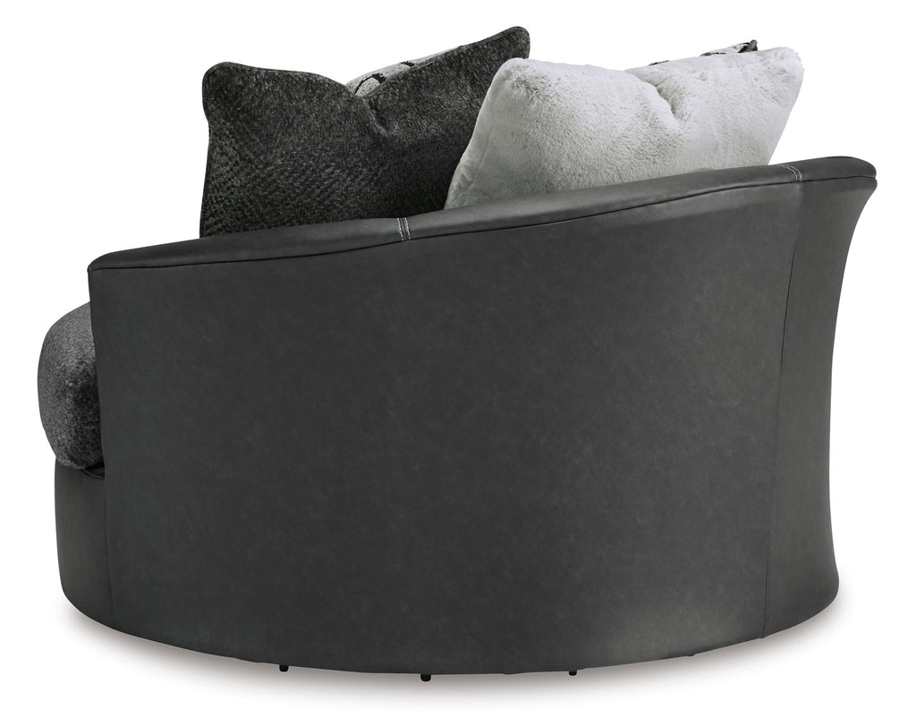 Brixley Pier Oversized Swivel Accent Chair - Fabric