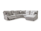 Acklen Place Right-Facing 6-Piece Power Reclining Sectional with Chaise - Set