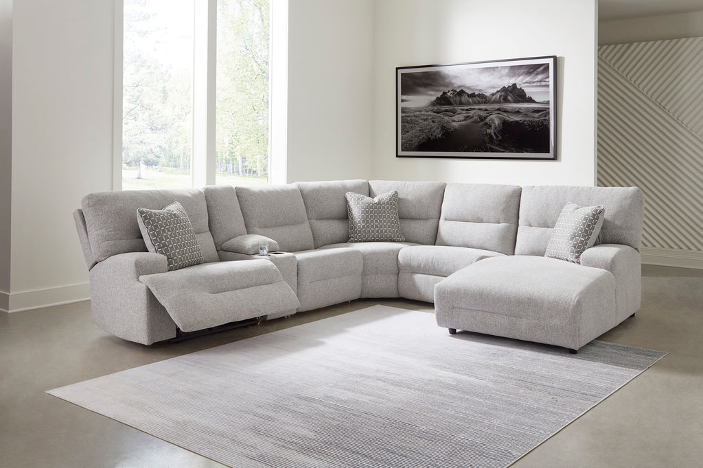 Acklen Place Right-Facing 6-Piece Power Reclining Sectional with Chaise - Set