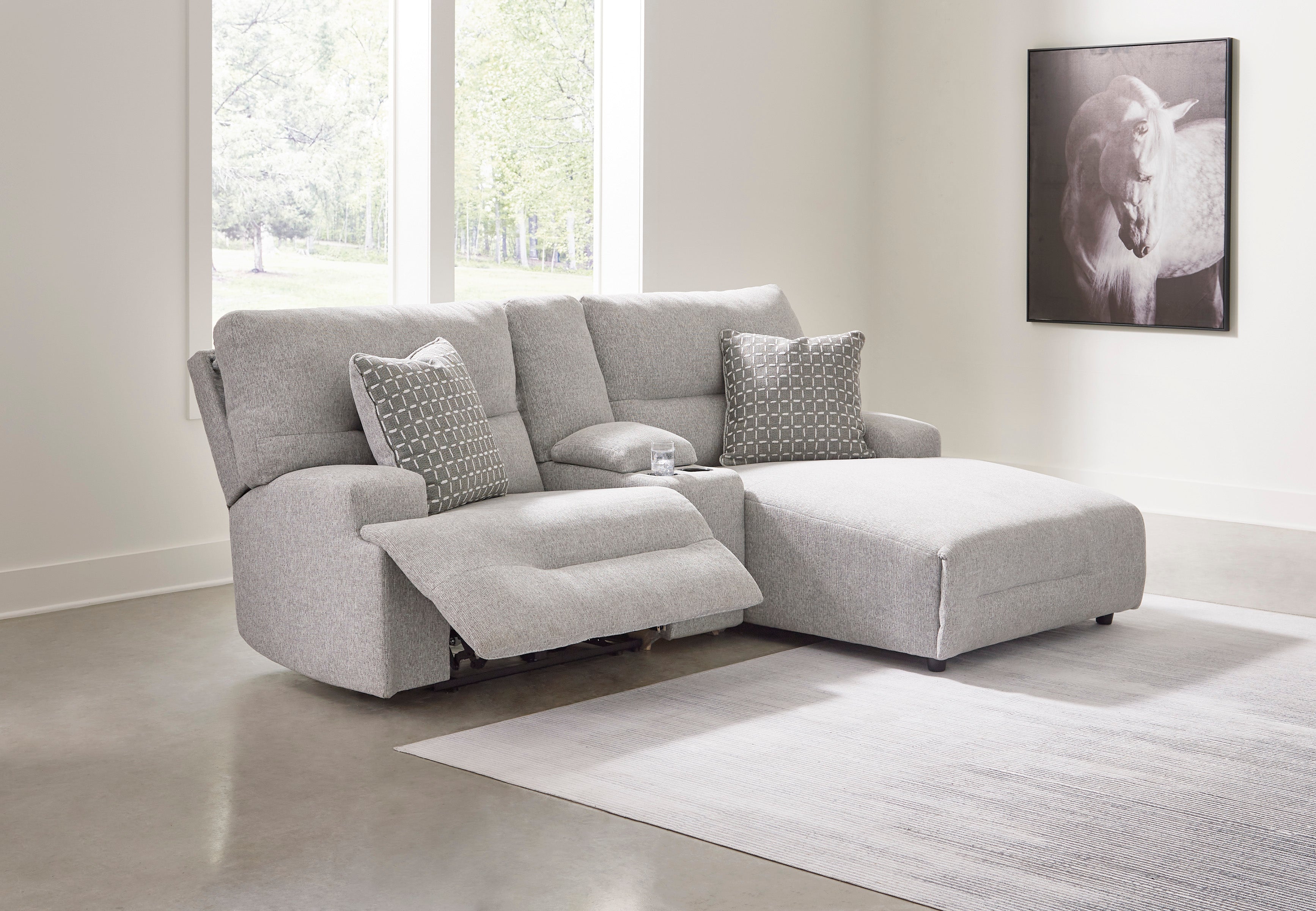 Acklen Place Right Facing 3-Piece Power Reclining Sectional Sofa with Chaise - Set