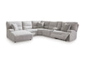 Acklen Place Left-Facing 6-Piece Power Reclining Sectional with Chaise - Set