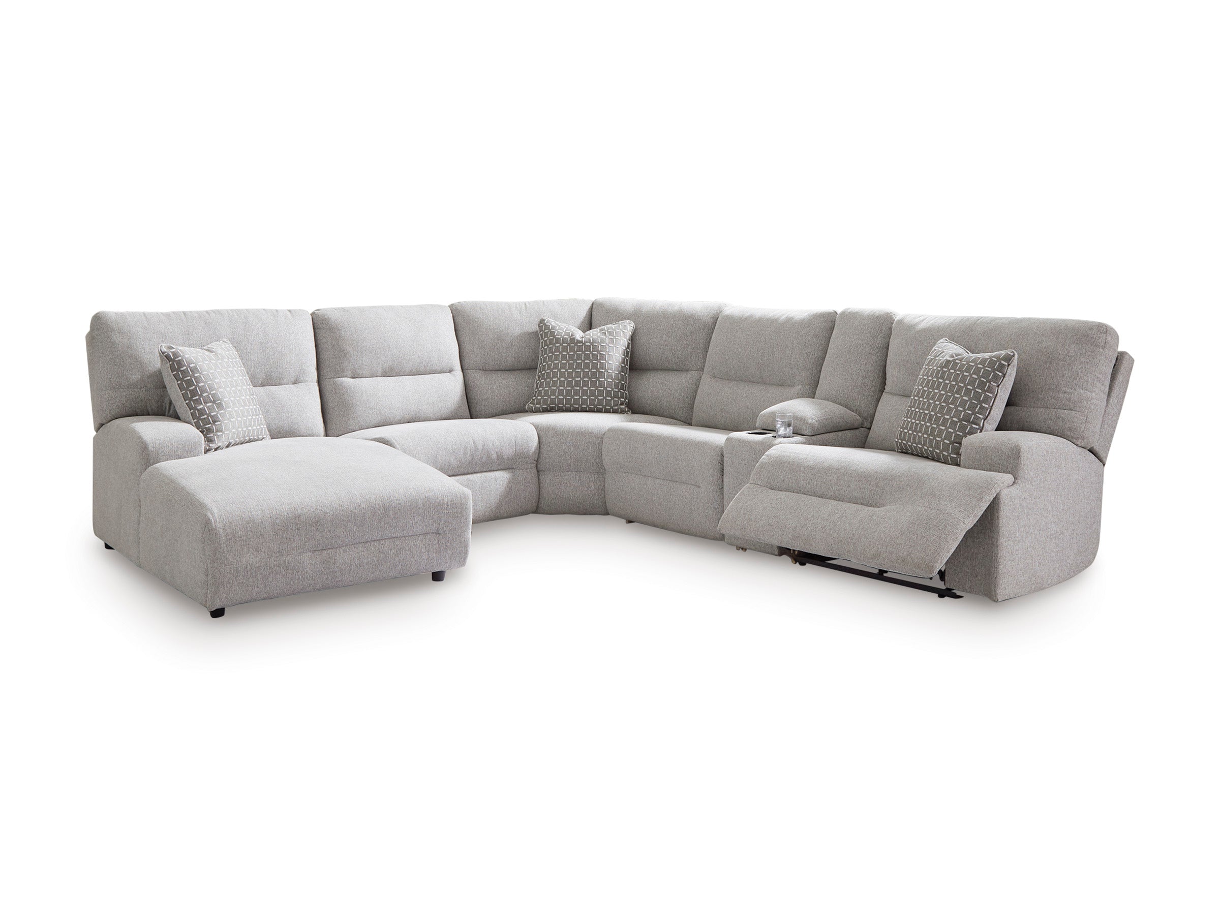 Acklen Place Left-Facing 6-Piece Power Reclining Sectional with Chaise - Set