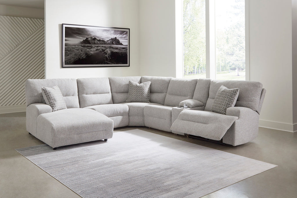Acklen Place Left-Facing 6-Piece Power Reclining Sectional with Chaise - Set