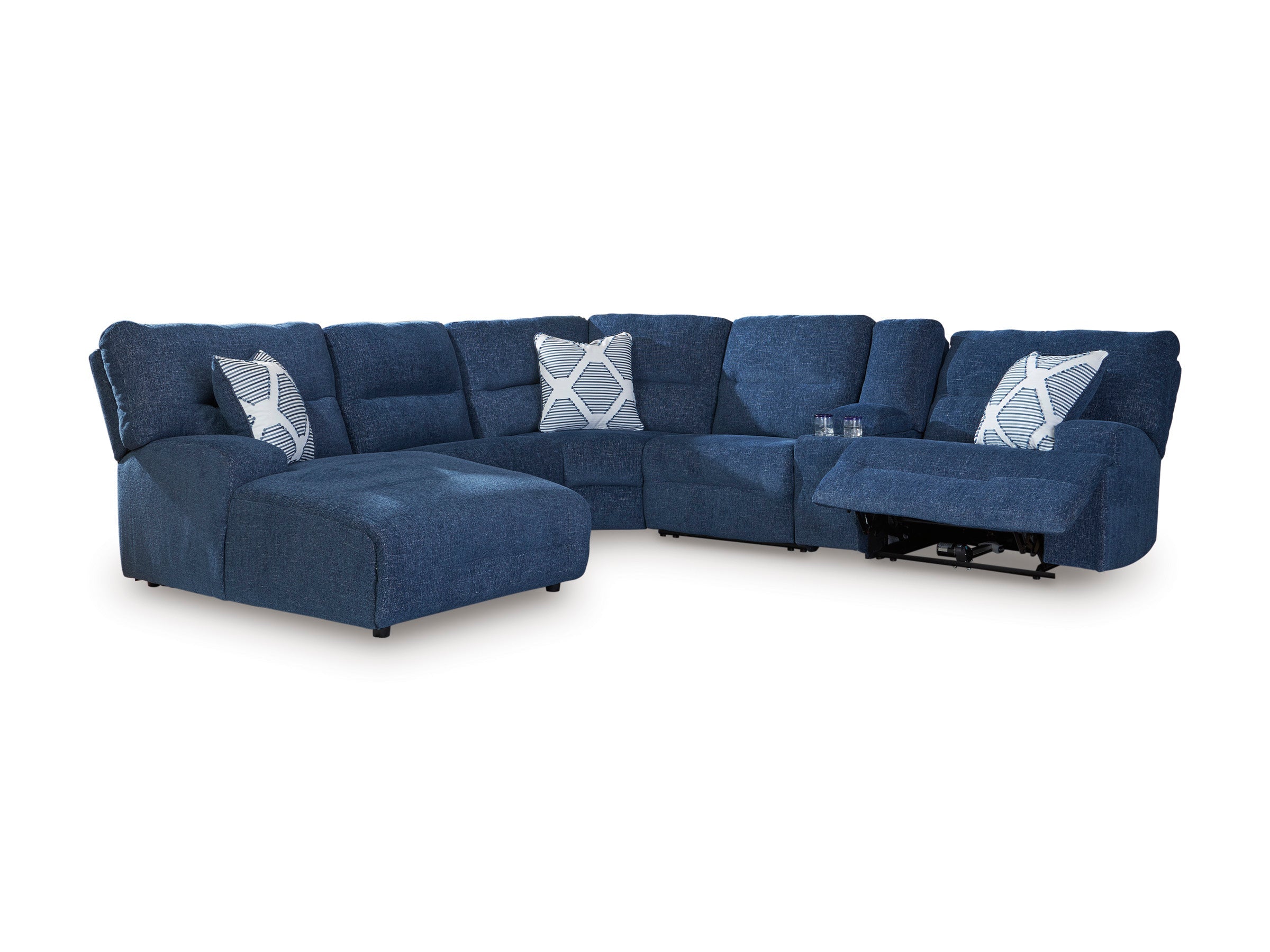 Acklen Place Left-Facing 6-Piece Power Reclining Sectional with Chaise - Set