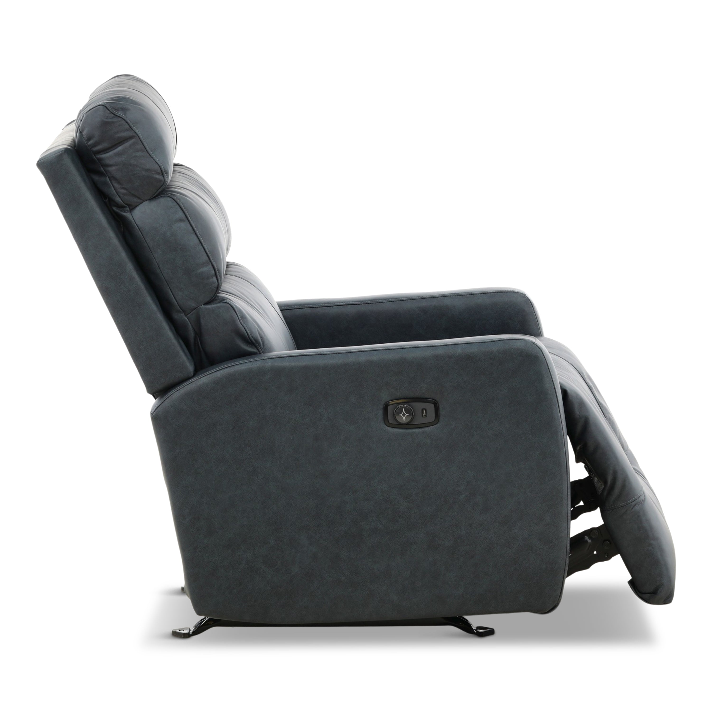 Harrington Leather Power Rocker Recliner - Reclining