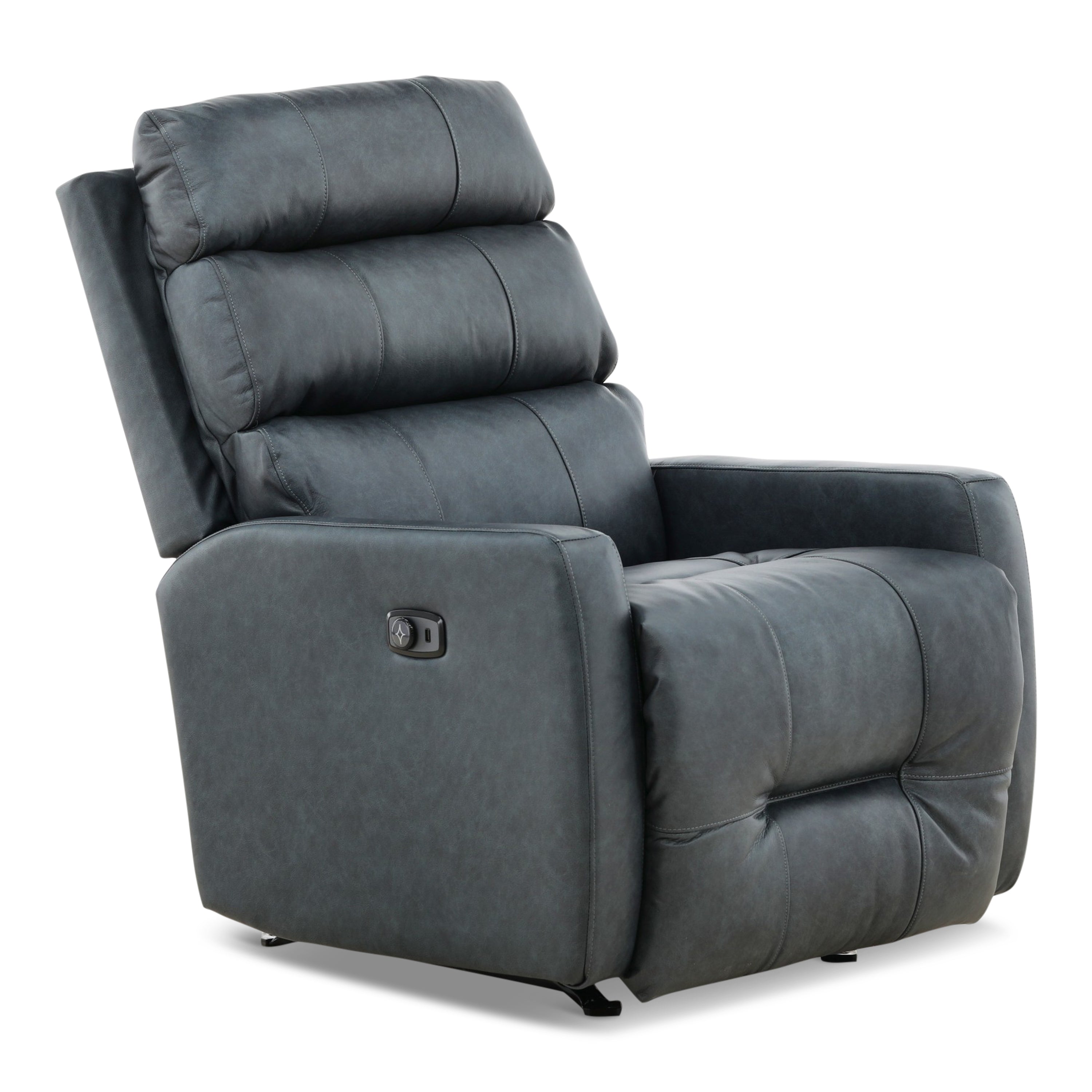 Harrington Leather Power Rocker Recliner - Reclining