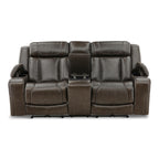 Denver Power Console Loveseat - Leather