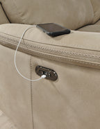 Next-Gen DuraPella Power Reclining Loveseat with Console - Fabric