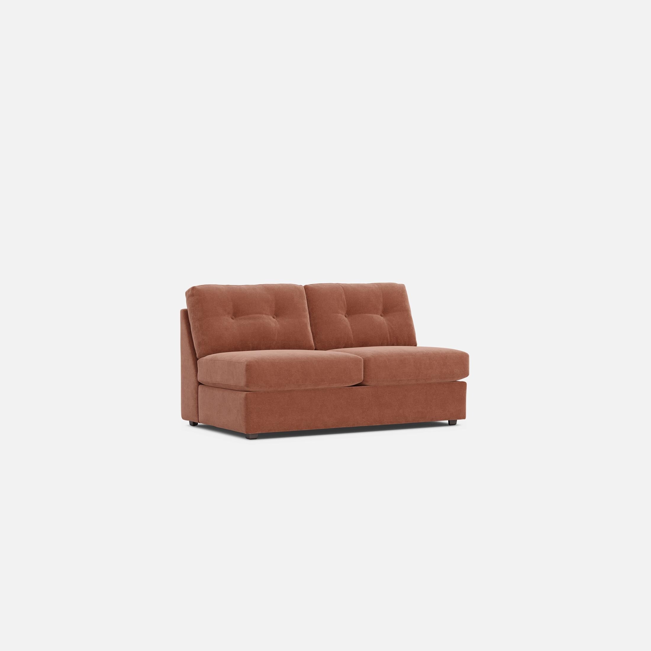 Modular One Armless Full Memory Foam Sleeper Sofa - Fabric