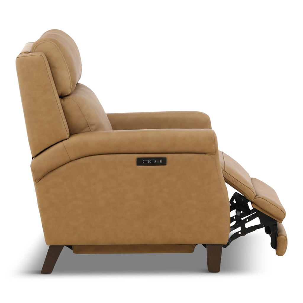 Doersten Leather Power Hi-Leg Zero Gravity Recliner - Reclining