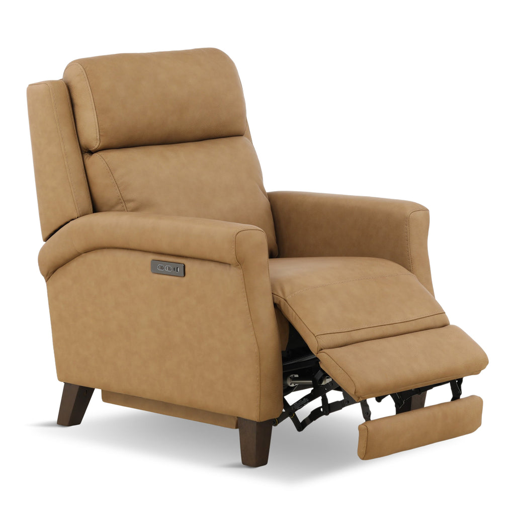 Doersten Leather Power Hi-Leg Zero Gravity Recliner - Reclining