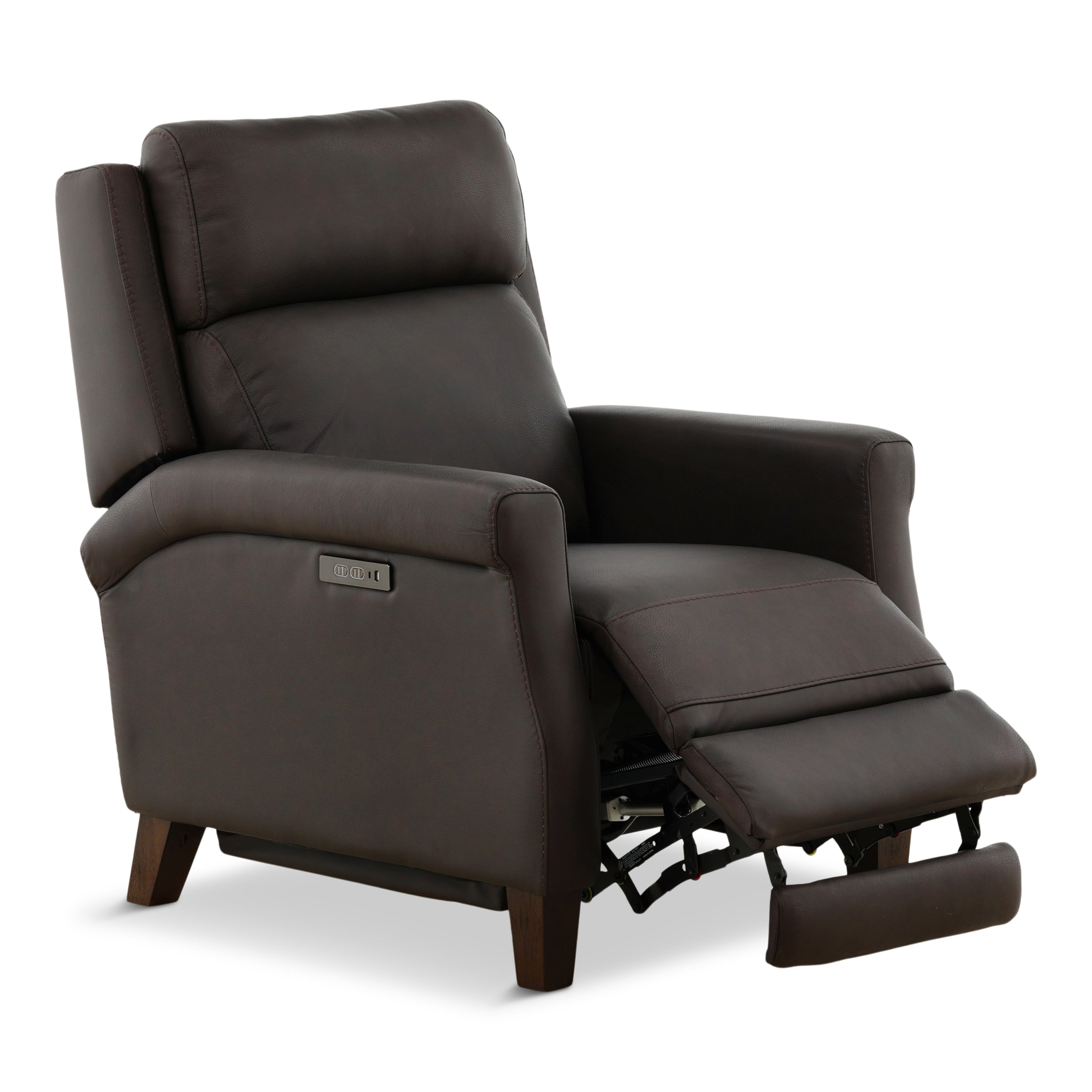 Doersten Leather Power Hi-Leg Zero Gravity Recliner - Reclining