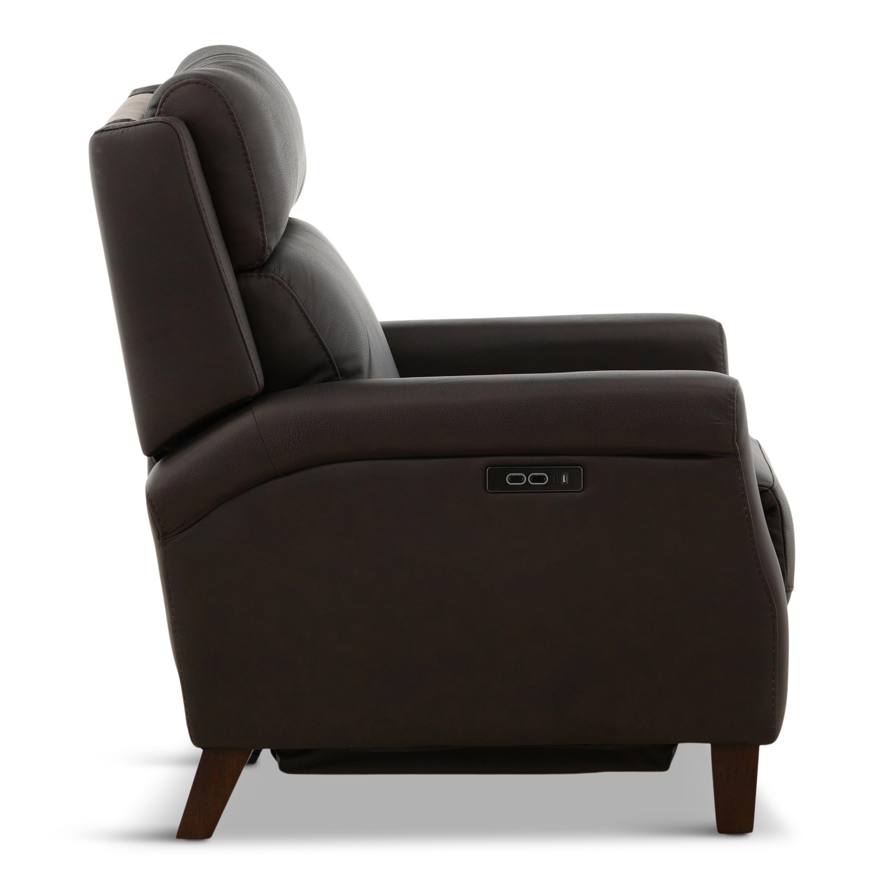 Doersten Leather Power Hi-Leg Zero Gravity Recliner - Reclining