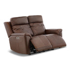 Adrian Leather Power Reclining Loveseat - Indoor