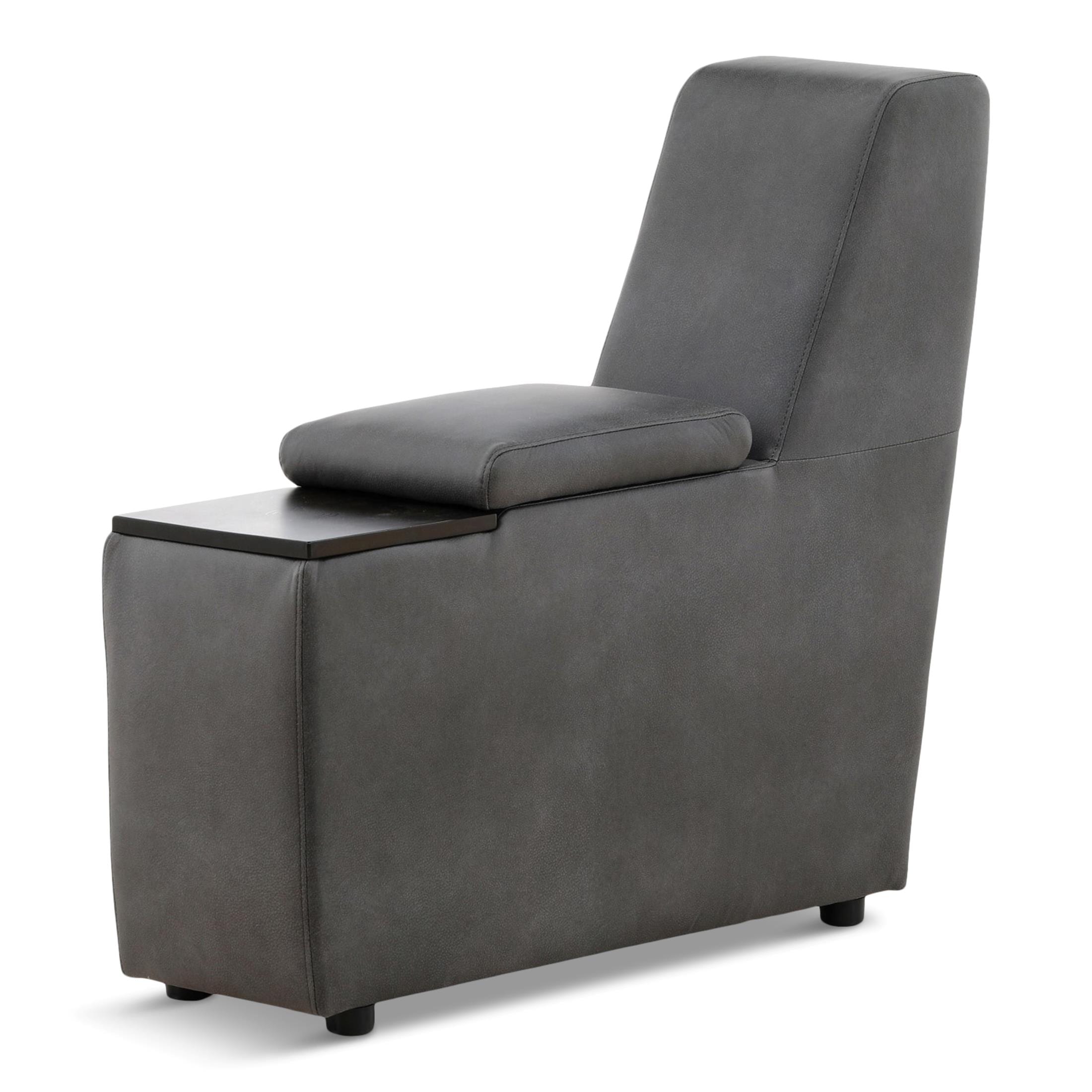 Modular Two Wood Top Storage Console - Charcoal