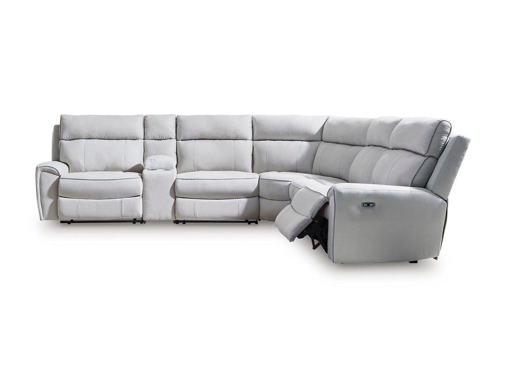 Grafton Pike 6-Piece Reclining Sectional with Storage Console - Set