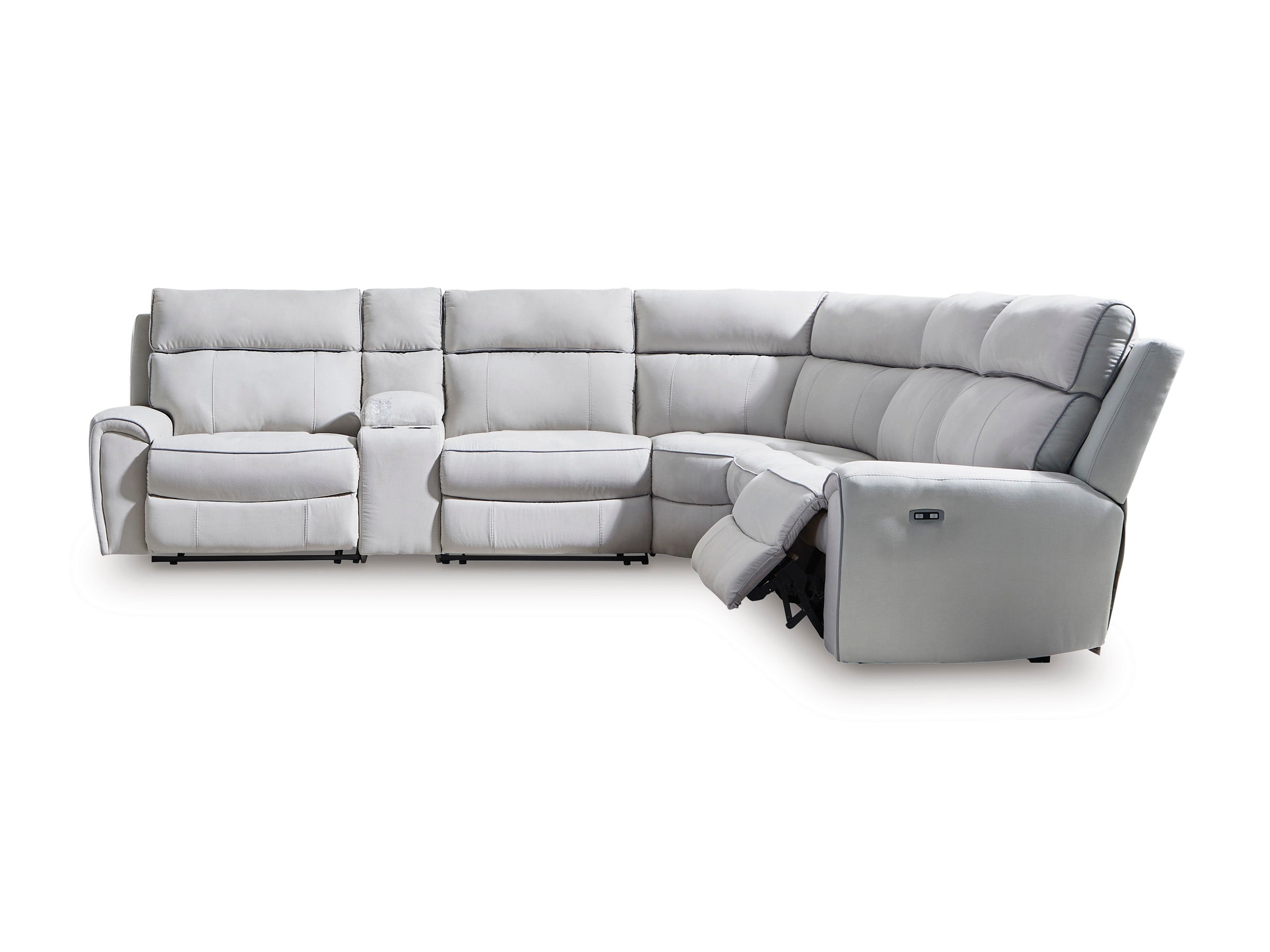 Grafton Pike 6-Piece Reclining Sectional with Storage Console - Set