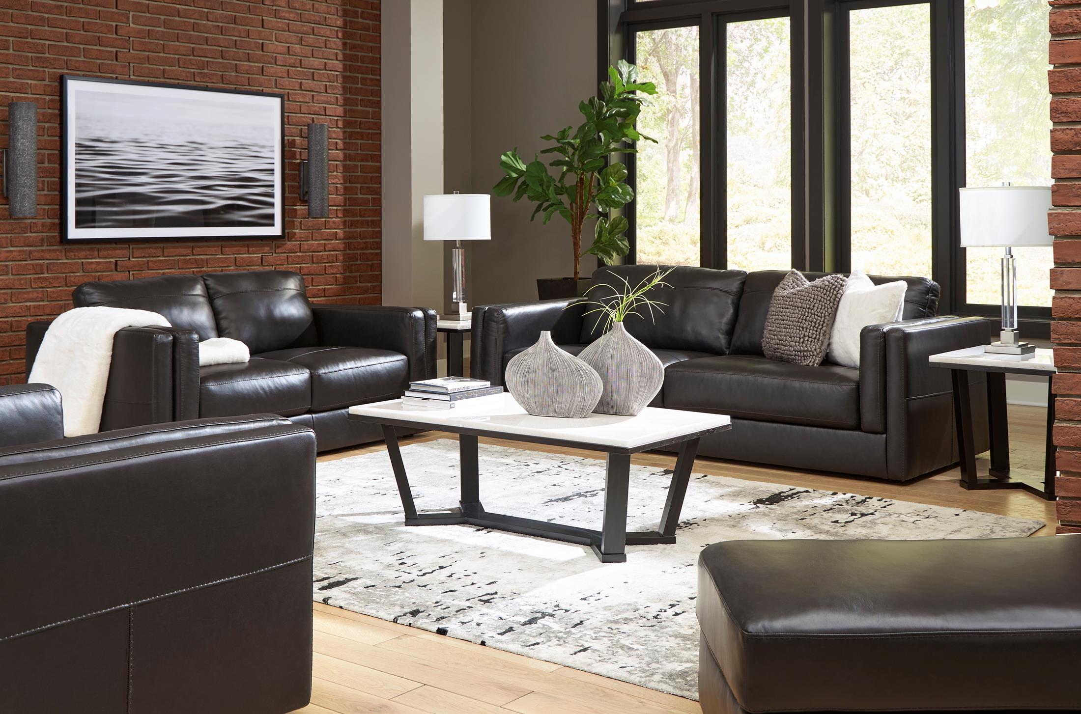 Amiata Leather Loveseat - Indoor