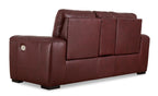 Alessandro Power Reclining Console Loveseat - Leather