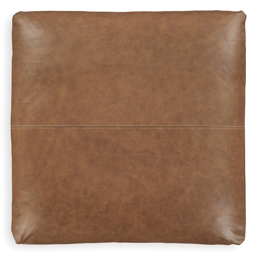Emilia Oversized Accent Ottoman - Leather