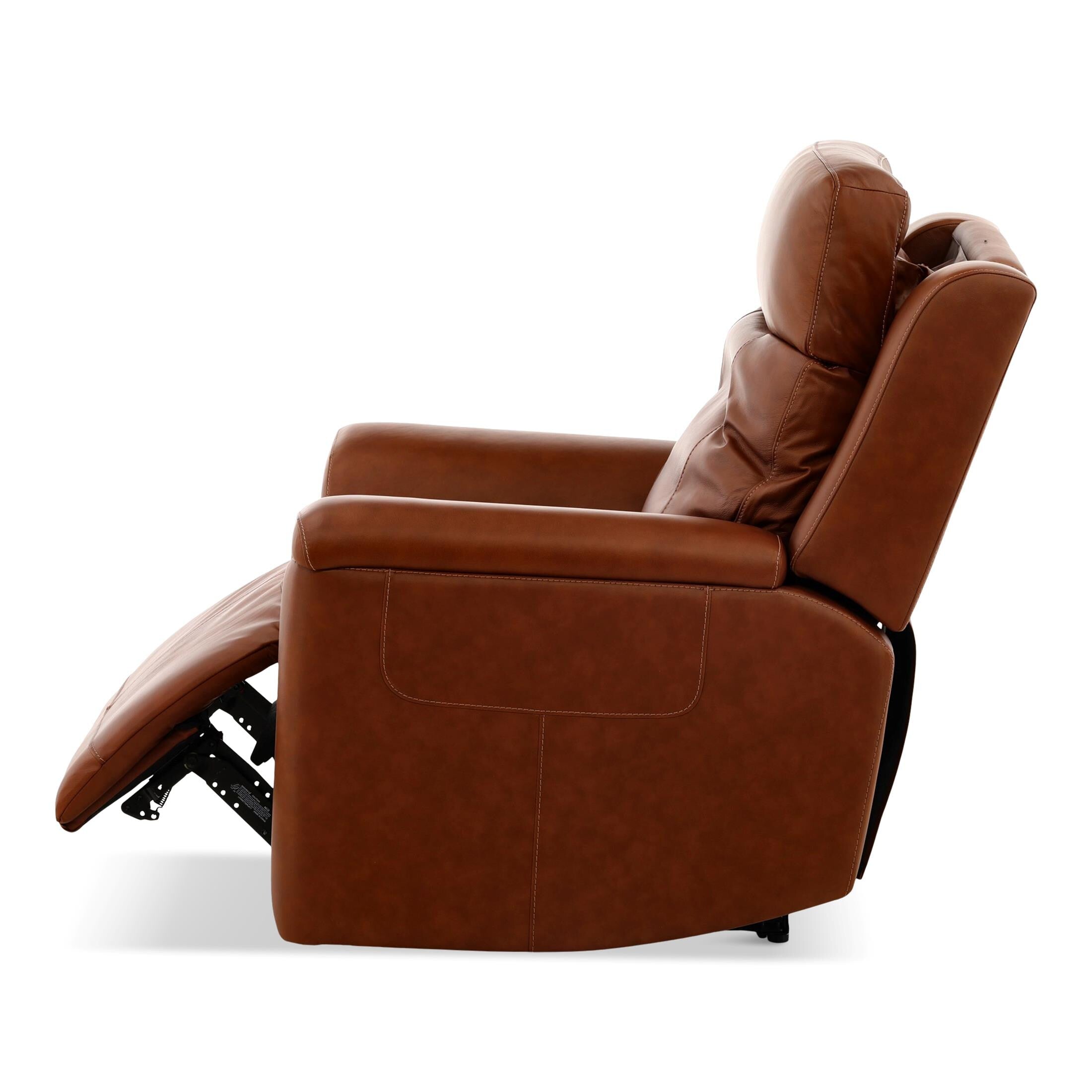Adrian Leather Power Recliner - Reclining