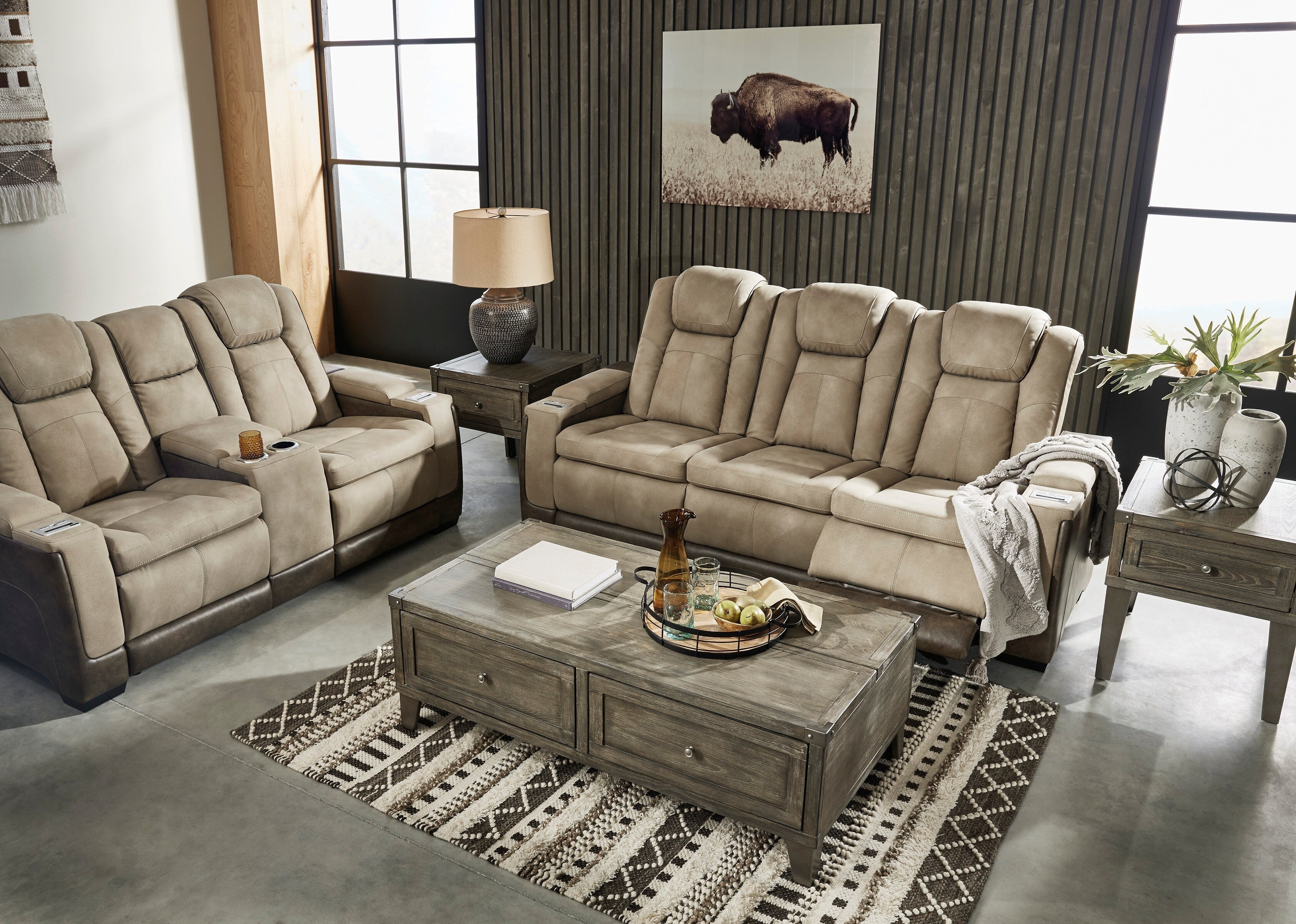 Next-Gen DuraPella Power Reclining Loveseat - Fabric