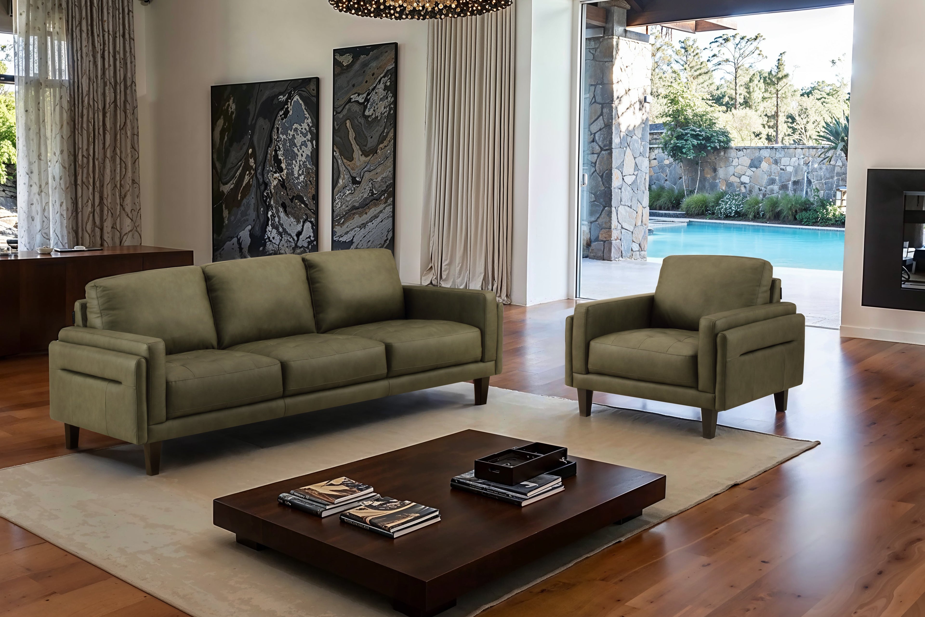 Gianna Leather Chair - Indoor