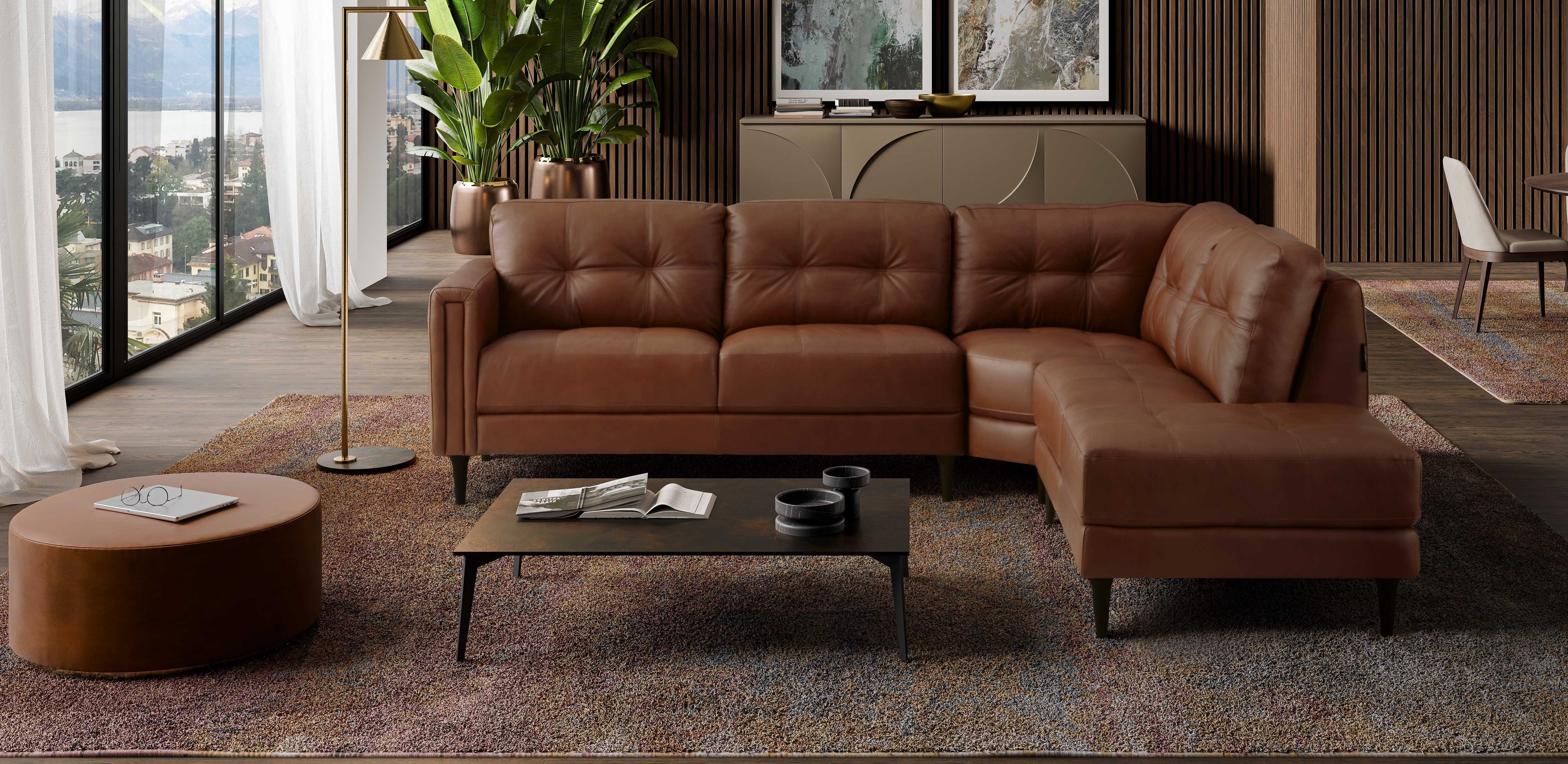 Alaric 3-Piece Leather Sectional - Set