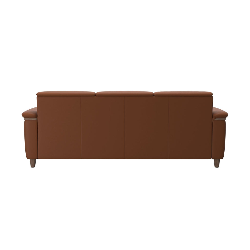 Flora Wood Leather Sofa - Indoor