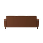 Flora Wood Leather Sofa - Indoor